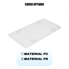 Chrome ABS license plate frame car plate holder license plate frame with PS/PC cover