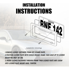 High Quality Plastic Car License Plate PC/PS Cover Clear