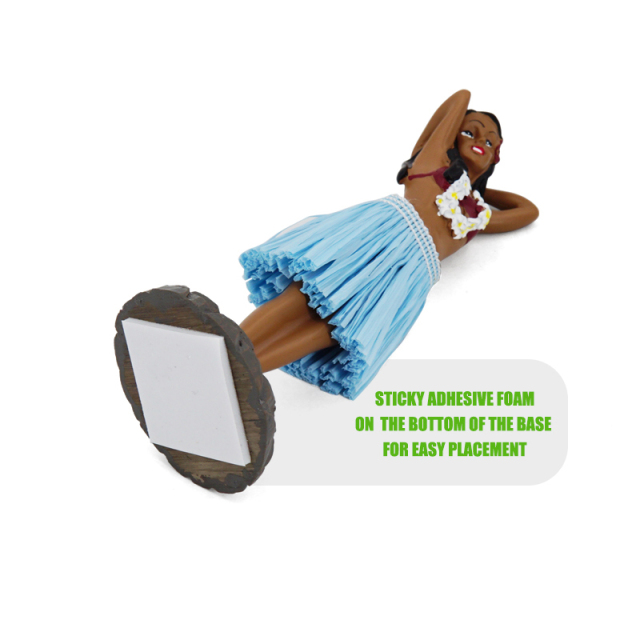 Hawaiian Hula Girl Dashboard Doll With Ukulele Bobbleheads for Car Dashboard