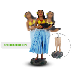Hawaiian Hula Girl Dashboard Doll With Ukulele Bobbleheads for Car Dashboard