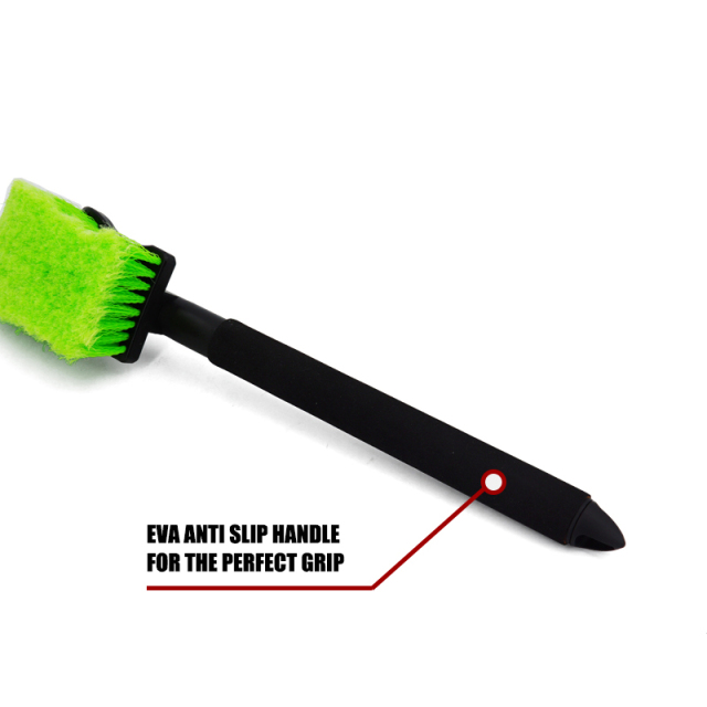 Long PP Handle Tyre Brush PVC Fiber