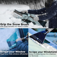 Snow Brush & Ice Scrapers for Car Windshield with Foam Grip