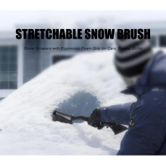 Snow Brush & Ice Scrapers for Car Windshield with Foam Grip