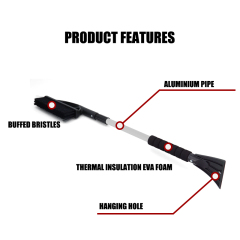 Snow Brush & Ice Scrapers for Car Windshield with Foam Grip