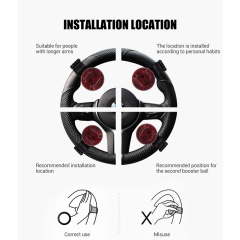 Woodgrain Steering Wheel Spinner Knob