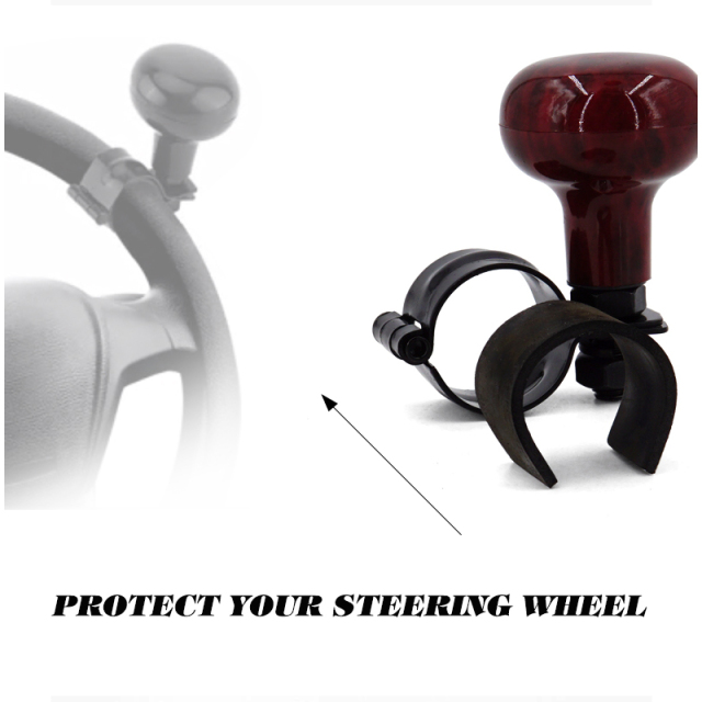 Woodgrain Steering Wheel Spinner Knob