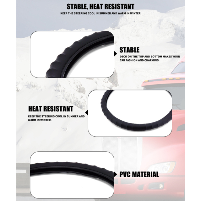 Large Size Steering Wheel Cover PVC Material Great Grip Anti-Slip Design
