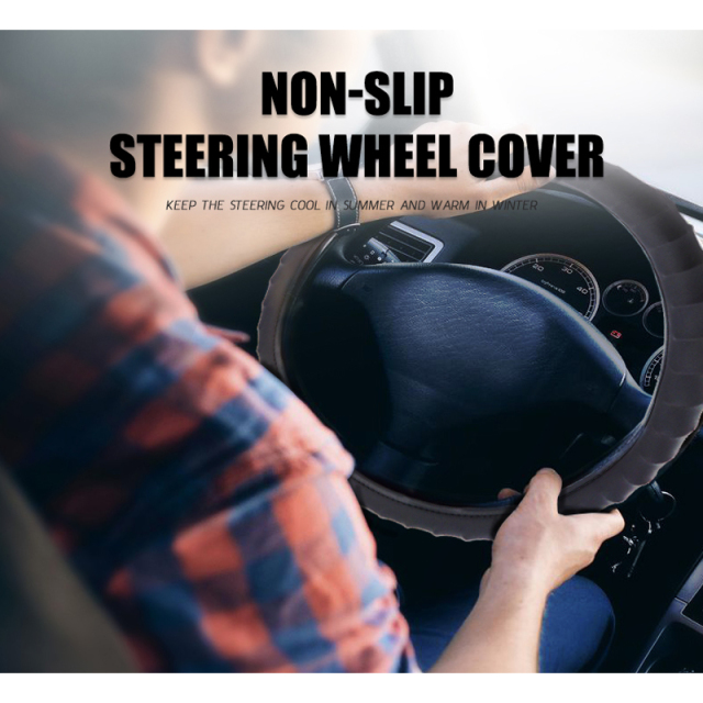 Large Size Steering Wheel Cover PVC Material Great Grip Anti-Slip Design