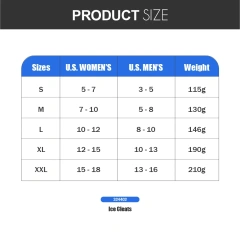 Outdoor Ice Cleats for Hiking Boots and Different Styles Shoes 10 Steel Studs Prevent Outdoor Activities from Wrestling