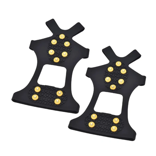 Outdoor Ice Cleats for Hiking Boots and Different Styles Shoes 10 Steel Studs Prevent Outdoor Activities from Wrestling
