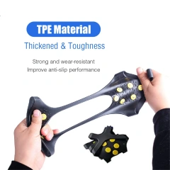 Outdoor Ice Cleats for Hiking Boots and Different Styles Shoes 10 Steel Studs Prevent Outdoor Activities from Wrestling