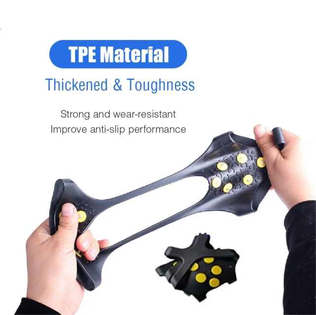 Outdoor Ice Cleats for Hiking Boots and Different Styles Shoes 10 Steel Studs Prevent Outdoor Activities from Wrestling