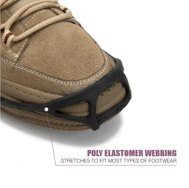 Outdoor Ice Cleats for Hiking Boots and Different Styles Shoes Effective Skid Protection and Suitable for Multiple Scenarios
