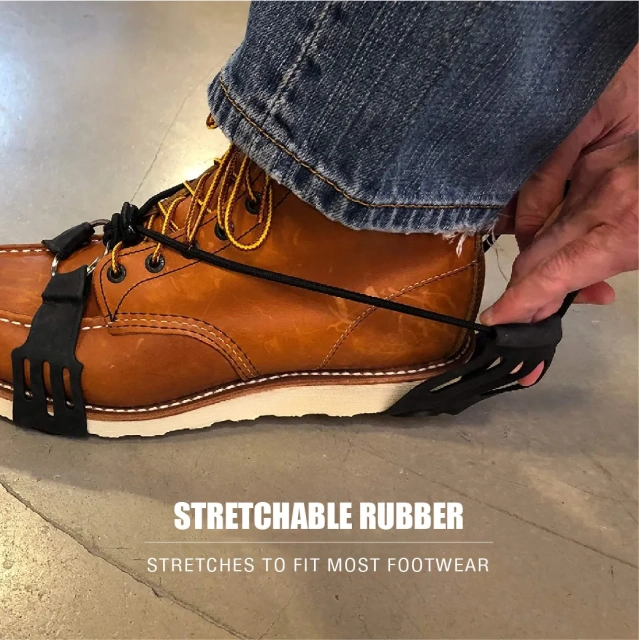 Anti Slip 10 Teeth Spikes Studs Snow Crampons Adjustable Ice Traction Grips for Shoes Boot