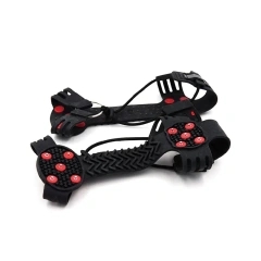 Anti Slip 10 Teeth Spikes Studs Snow Crampons Adjustable Ice Traction Grips for Shoes Boot