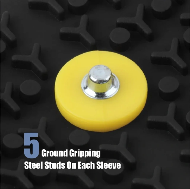 5 Steel Studs Non-Slip Silicone Ice Cleat,Effective Skid Protection and Suitable for Multiple Scenarios