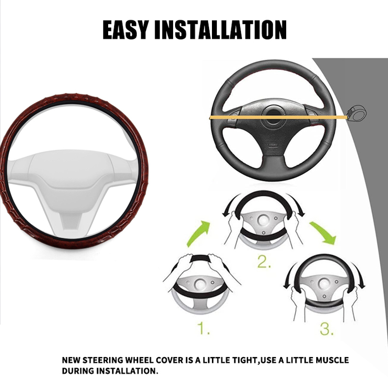 Large Size Steering Wheel Cover PVC Material Great Grip Anti-Slip Design