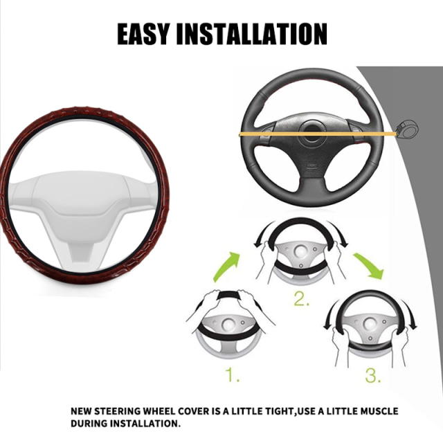 Large Size Steering Wheel Cover PVC Material Great Grip Anti-Slip Design