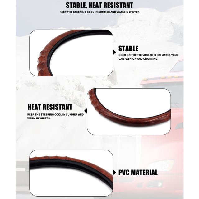 Large Size Steering Wheel Cover PVC Material Great Grip Anti-Slip Design