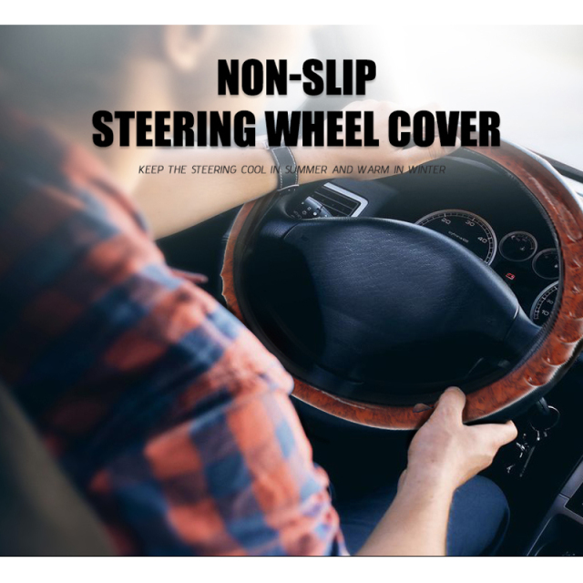 Large Size Steering Wheel Cover PVC Material Great Grip Anti-Slip Design