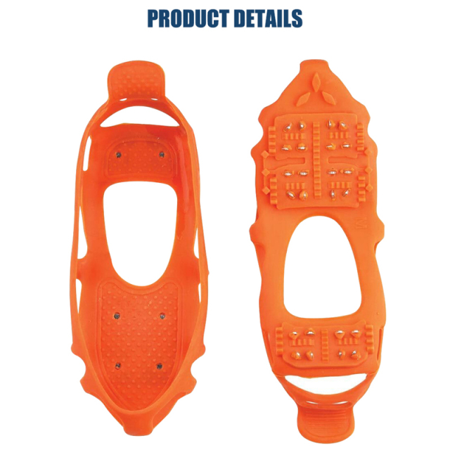 Outdoor Ice Cleats for Hiking Boots and Different Styles Shoes 24 Spikes Crampons Prevent Outdoor Activities from Wrestling