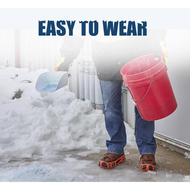 Outdoor Ice Cleats for Hiking Boots and Different Styles Shoes 24 Spikes Crampons Prevent Outdoor Activities from Wrestling