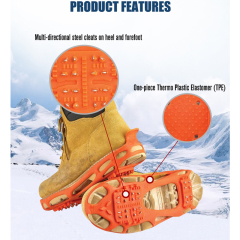 Outdoor Ice Cleats for Hiking Boots and Different Styles Shoes 24 Spikes Crampons Prevent Outdoor Activities from Wrestling