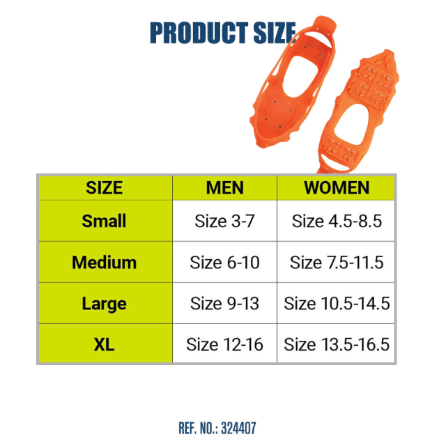 Outdoor Ice Cleats for Hiking Boots and Different Styles Shoes 24 Spikes Crampons Prevent Outdoor Activities from Wrestling