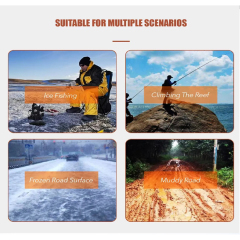 Outdoor Ice Cleats for Hiking Boots and Different Styles Shoes 24 Spikes Crampons Prevent Outdoor Activities from Wrestling