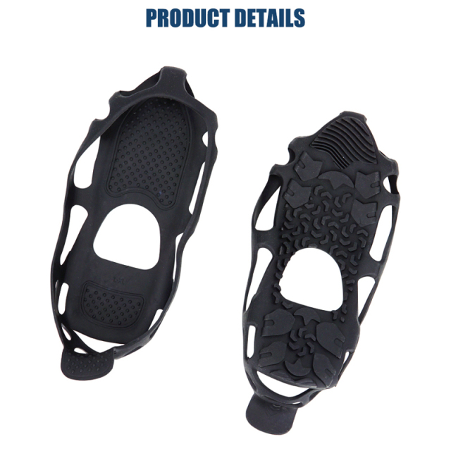 Spikless Ice Cleats Black Winter Grippers Perfect for Transitioning Between Outdoor&Indoor Surface Anti Slip Spikless Crampons
