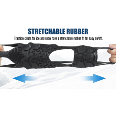 Spikless Ice Cleats Black Winter Grippers Perfect for Transitioning Between Outdoor&Indoor Surface Anti Slip Spikless Crampons