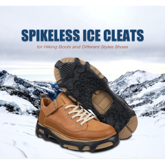 Spikless Ice Cleats Black Winter Grippers Perfect for Transitioning Between Outdoor&Indoor Surface Anti Slip Spikless Crampons