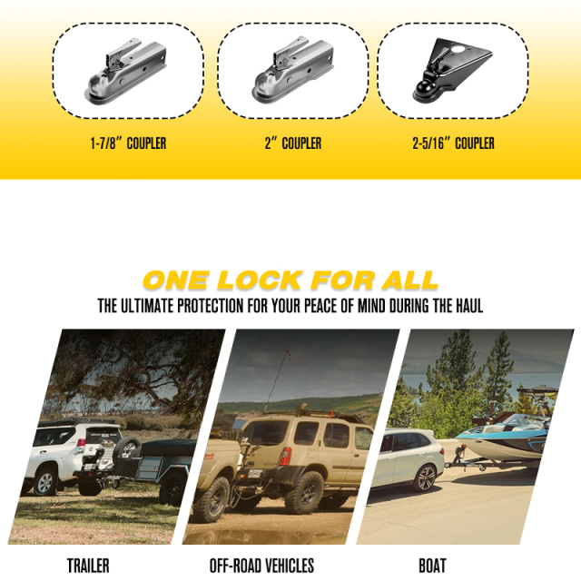 Universal Coupler Lock Trailer Locks Ball Hitch Trailer Hitch Lock Adjustable Security