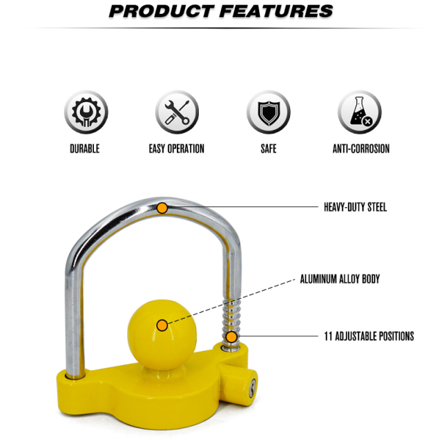 Universal Coupler Lock Trailer Locks Ball Hitch Trailer Hitch Lock Adjustable Security
