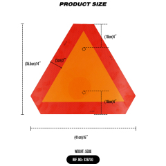 Slow Moving Vehicle Emblems Orange Base with Reflective Border