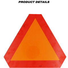 Slow Moving Vehicle Emblems Orange Base with Reflective Border