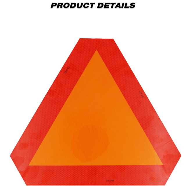 Slow Moving Vehicle Emblems Orange Base with Reflective Border