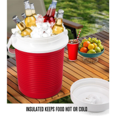 7.6L Cooler Box Cold Drink Dispenser with Faucet Carrying Handle