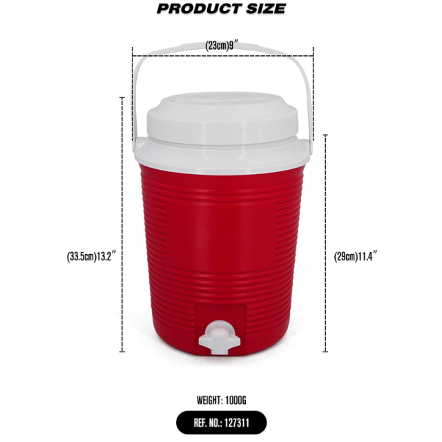 7.6L Cooler Box Cold Drink Dispenser with Faucet Carrying Handle