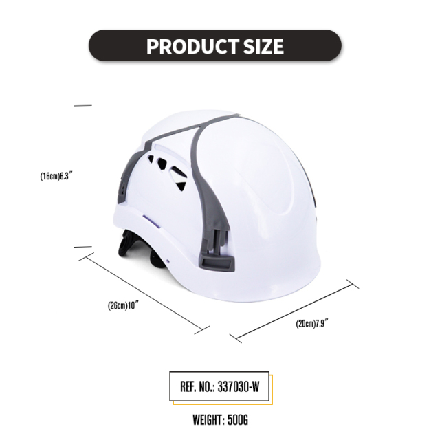 Security Personal Protective Vented Work Safety Helmet Hard Hat with 6-point Adjustable Ratchet Suspension