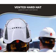 Security Personal Protective Vented Work Safety Helmet Hard Hat with 6-point Adjustable Ratchet Suspension