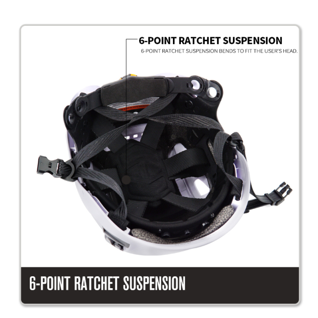 Security Personal Protective Vented Work Safety Helmet Hard Hat with 6-point Adjustable Ratchet Suspension
