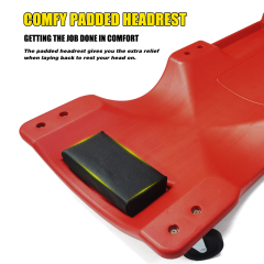 40" Heavy Duty Plastic Creeper with Padded Headrest and 6 Casters