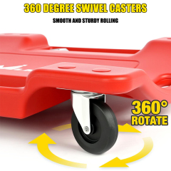 40" Heavy Duty Plastic Creeper with Padded Headrest and 6 Casters
