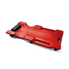 40" Heavy Duty Plastic Creeper with Padded Headrest and 6 Casters