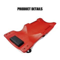 40" Heavy Duty Plastic Creeper with Padded Headrest and 6 Casters