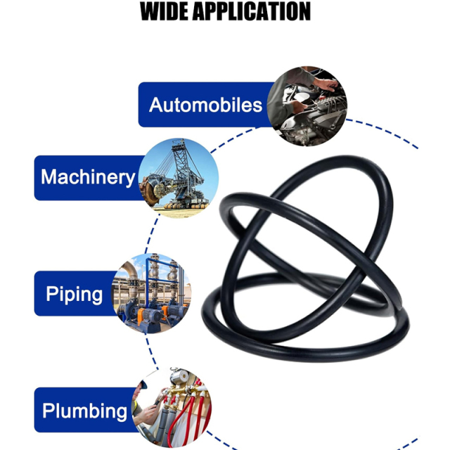 407 Pieces SAE Universal O-Ring Kit Rubber Seals O Rings