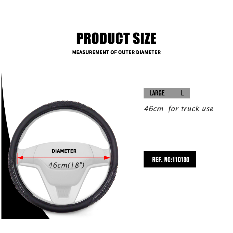 Large Size Steering Wheel Cover PVC Material Great Grip Anti-Slip Design