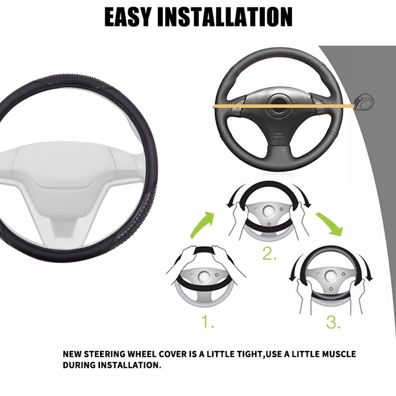 Large Size Steering Wheel Cover PVC Material Great Grip Anti-Slip Design