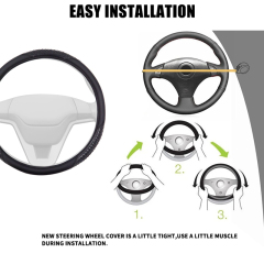 Large Size Steering Wheel Cover PVC Material Great Grip Anti-Slip Design